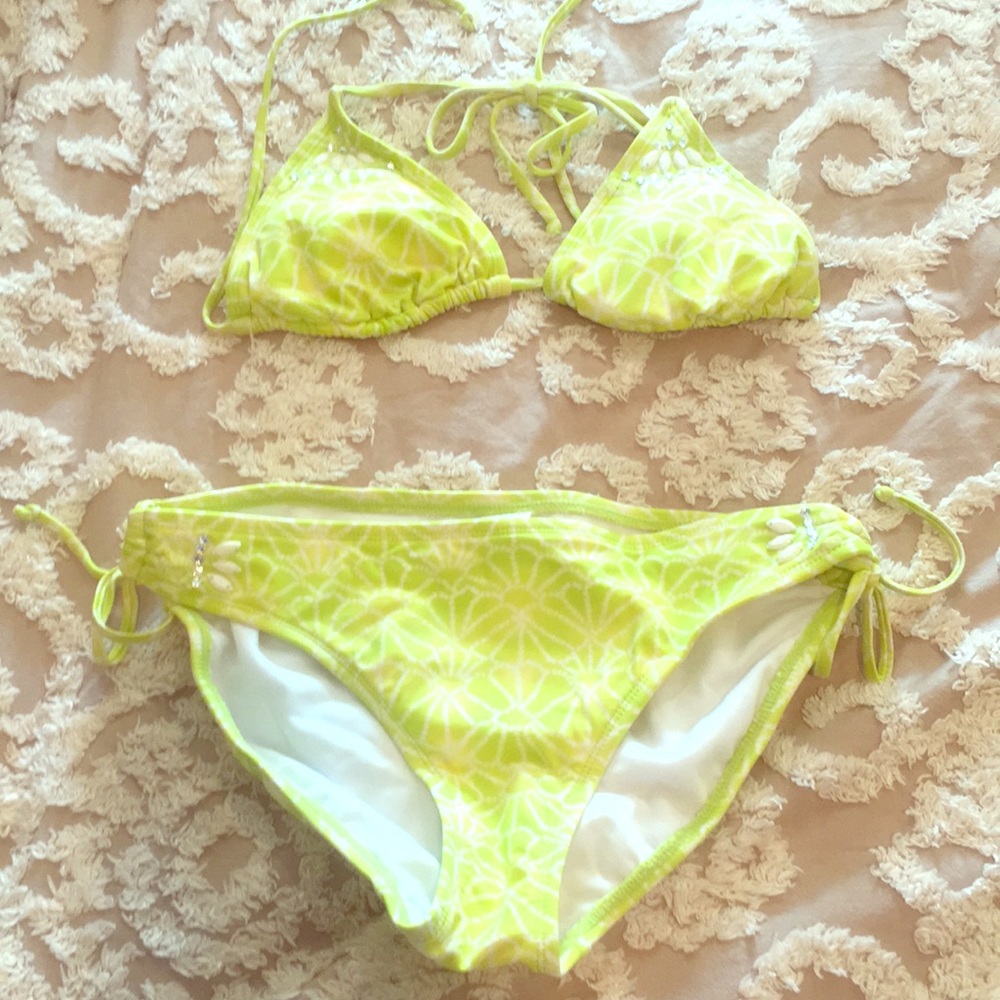 Lime green bikini
